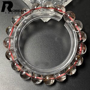 高級 EU製 定価5万円★ROBEAN・ブラウンルチルクォーツ★ブレスレット パワーストーン 天然石 綺麗 金運 お守り 10.4-10.8mm L0106011