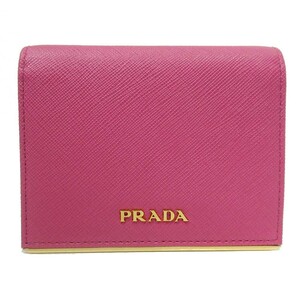 プラダ 二つ折り財布 PRADA ロゴ メタル 1MV204-QME-F0505 SAFFIANO METAL アウトレット レディース 