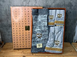 【N3-0017】未使用 MCM タオル 4点セット バスタオル / フェイスタオル/マット 綿/ エムシーエム 箱付き訳有【千円市場】