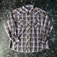 【Wrangler】checked western shirt 90s