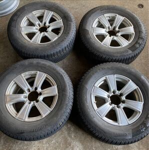 【溝アリ】スタッドレスタイヤ 4本セット 265/65R17 17×7.5J +25 6穴 PCD139.4 ハイラックスサーフ ハイラックス ランドクルーザープラド