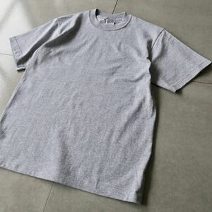 デッドストック オールドanvil Tradition 5.4ozミディアムウェイト クルーネックTシャツ ヘザーグレー USA製 表記S/ビンテージアンビル無地