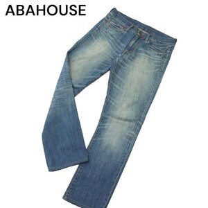 ABAHOUSE アバハウス 通年 USED加工★ スリム デニム パンツ ジーンズ Sz.2　メンズ　A4B01578_3#R