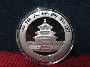 2008年 中国 パンダ 銀貨 10元 1oz Ag.999 プラスチックケース入り 管理6MS0902A61