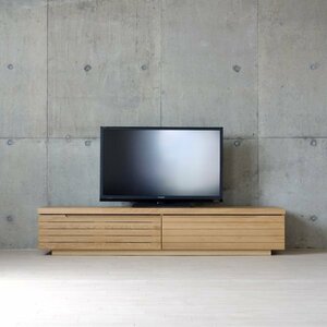 Mono テレビボード 200 テレビ台 ローボード オーク 楢材 ナラ 無垢材 北欧 おしゃれ シンプル ナチュラル 格子