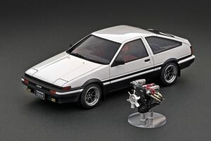 【限定80台】IG2789 ignition model 1/18 Toyota Sprinter Trueno 3Dr GT Apex (AE86) White/Black With Engine 40TH Anniversary トレノ