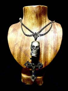 再出品　JＰG/ vintage Collection sample skull cross necklace GAULTIER 