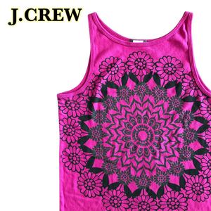 J.CREW ジェイクルー　タンクトップ　濃ピンク　花柄　レディース　Mサイズ　【AY0125】