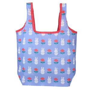 ◆新品　ミッフィー　miffy　折りたたみショッピングバッグ　エコバッグ　No22　MIFFY and ROSE　ブルー　ディックブルーナ