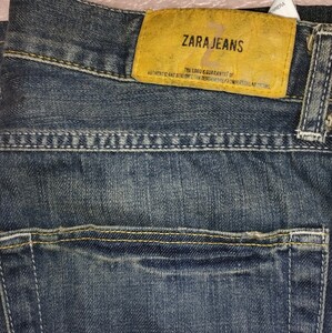 【ユーズド デニム】 ■ ZARA JEANS ザラ ジーンズ ■ REGULAR FIT ■ ダメージ加工 ■ サイズ32