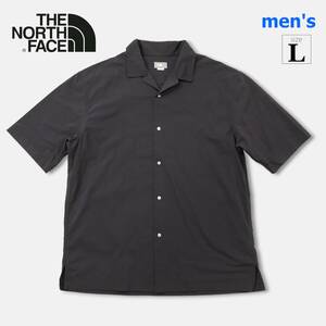 【極上美品】撥水軽量ストレッチにドライ性能も【 THE NORTH FACE (L) 】マラパイヒルシャツ 半袖シャツ ノースフェイス NR22060 ブラック