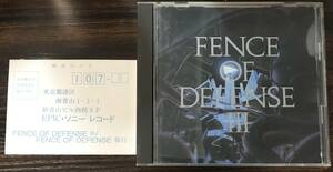 ◎ CD　FENCE OF DEFENSE III 2235 ZERO GENERATION ハガキつき　送料230円追跡有