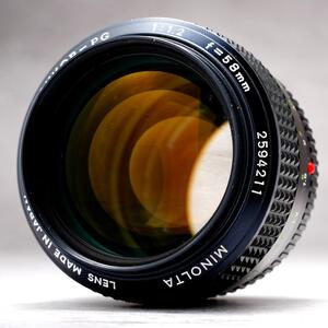 【鷹の目】ミノルタ MC-ROKKOR PG 58mm F1.2 後 211