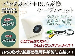 クラリオンNX208 防水 ガイドライン無 12V IP67 埋め込みホワイト CMD CMOSリア ビュー カメラ バックカメラ/変換アダプタセット