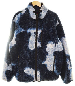 シュプリーム SUPREME ×THE NORTH FACE BLEACHED DENIM PRINT FLEECE JACKET 21AW INDIGO NF0A7WOB ザ ノース フェイス フリース ジャケ