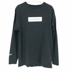 ソフネット SOPHNET 宮島達男 ロングスリーブTシャツ ロンT 長袖 綿100％ XLサイズ ブラック