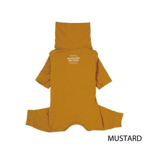 トイ付き【S MUSTARD】MANDARINE BROTHERS マンダリンブラザーズ SKIN TIGHT SUIT スキンタイトスーツ 犬用インナーウェア 小型犬