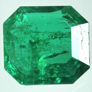 (天然エメラルド0.729ct)m 約6.4×6.0mmソーティング付 ルース 裸石 宝石 ジュエリーjewerly emerald K