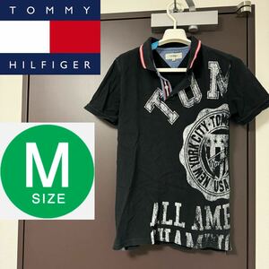 トミーヒルフィガー TOMMY HILFIGER ポロシャツ シャツ 半袖 メンズ Mサイズ M 半袖 ポロシャツ ブラック 黒 トミー ロゴ ゴルフ