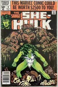 アメコミ She hulk #8 ハルク marvel スパイダーマン マーベル 1979年 spiderman X-men エックスメン リーフ ヴィンテージ レア品 venom