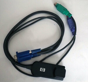 ▲　KVM Interface Adapter Cable　HP　520-290-507 キーボード/モニタ/マウスケーブルPS/2　 RJ-45　PLX1-2007　▲