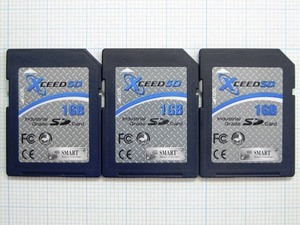 ★XCEED ＳＤメモリーカード １ＧＢ ３枚 中古★送料８５円・１８５円