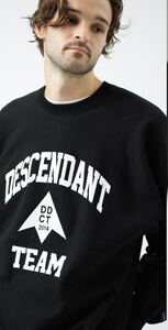 RHN別注★希少【黒★2番】★TEAM CREW NECK SWEATSHIRT チーム クルーネック スウェット 新品 正規品 ディセンダント 入手困難 DESCENDANT