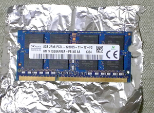 SKhynix製DDR3 PC3L-12800 204Pin 低電圧 8G 1枚