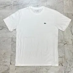 激安　ラコステ　Tシャツ　メンズ　M ホワイト　ワニロゴ　LACOSTE 白