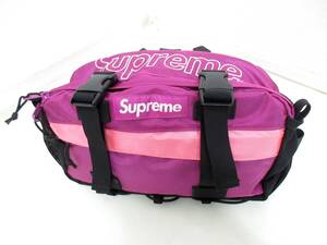 14116◆Supreme シュプリーム 19AW Waist Bag ウエストバッグ パープル CORDURA 中古 USED