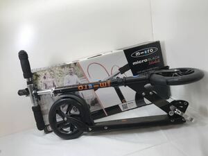 ★未使用品★Micro Scooter Black Interlock キックボードブラック　鍵付き　大人用　キックボード　★保管品★