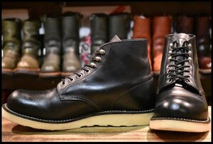 【10D 良品 08年】レッドウィング 8165 アイリッシュセッター 黒 ブラッククローム プレーントゥ 編み上げ ブーツ redwing HOPESMORE