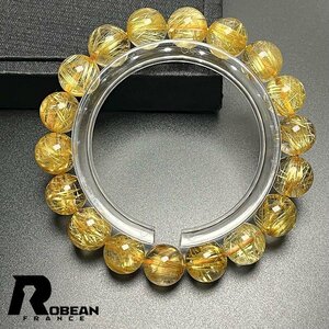 貴重 EU製 定価50万円★ROBEAN・極!極満針ルチルクォーツ★ブレスレット パワーストーン 天然石 綺麗 金運 お守り 11.1-11.7mm Mk902081