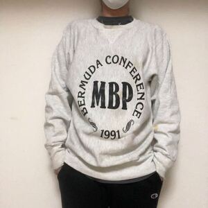 USA製ビンテージ90s Bermuda Conference MBPバミューダ会議サイドパネル　スウェットM GENUS