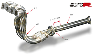 戸田レーシング エキゾーストマニフォールド（4-2-1 SUS） ホンダ アコード EuroR CL7 (K20A)