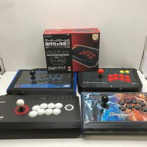 【動作未確認】HORI MAD CATZ アーケードコントローラー 3台 まとめ RAP REAL ARCADE FIGHTSTICK 中古 ジャンク 06031638