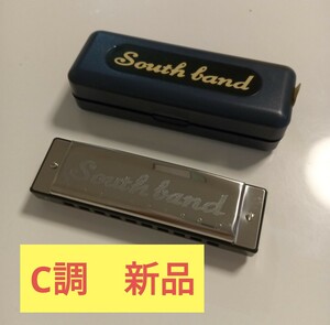 新品　C調　ブルースハープ　ハーモニカ　South　Band　10穴 ケース付 ハーモニカ C HARMONICA　サウスバンド 楽器 複音ハーモニカ