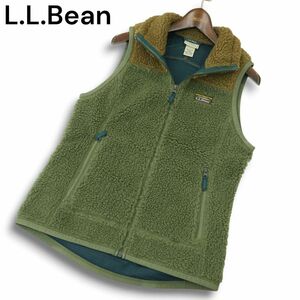 L.L.Bean エルエルビーン 511202 秋冬 ボア フリース♪ ジップアップ マウンテン ベスト Sz.XS　レディース アウトドア　A4T12305_B#N