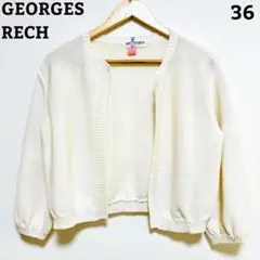 GEORGESRECH カーディガン 白 ホワイト 36 日本製 ボレロ