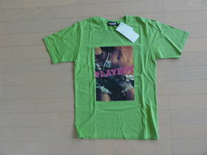 レア新品 HYSTERIC GLAMOUR x PLAYBOY JUNE PLAYMATE LARA Tシャツ 黄緑 Sサイズ 0261CT03