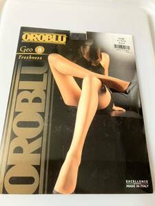 OROBLU GEO 8 freshness EU42-44 M BLACK panty stocking パンティストッキング パンスト タイツ オロブル 高級 イタリア 8デニール 黒