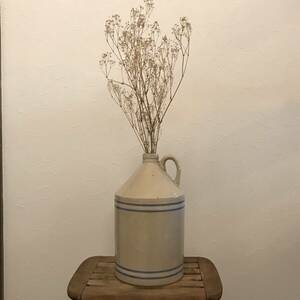 【Antique】R.C.P Co Akron Stonewere Jug アンティーク ヴィンテージ 花器 フラワーベース 水差し 花瓶 インダストリアル VINTAGE