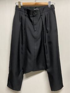 【tricot COMME des GARCONS コムデギャルソン】TC-P103 サルエルパンツ M ポリエステル ブラック デザイナーズ 2411oki n