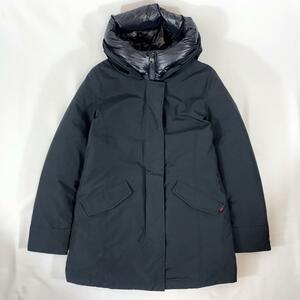 ＜美品!!＞■WOOLRICH ウールリッチ アークティックパーカー ダウンコート コットン 上品コーデ お洒落 極暖 ネイビー S 管:K-2410062