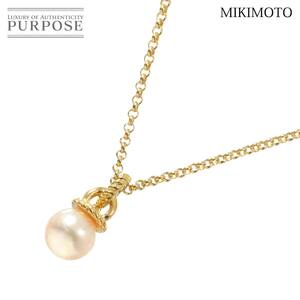 ミキモト MIKIMOTO アコヤ真珠 7.3mm ネックレス 45cm K18 YG イエローゴールド 750 パール Akoya Pearl Necklace 90246385