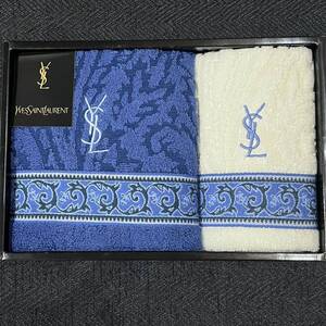 YSL イヴサンローラン Yルリエフ　タオルセット2枚**フェイスタオル ウォッシュタオル 内野 ** 新品 未使用** UCHINO ウチノ 送料230円～