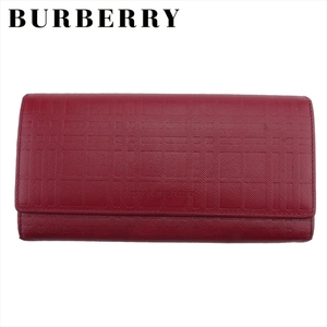 バーバリー 長財布 L字ファスナー 財布 レディース チェック BURBERRY 中古