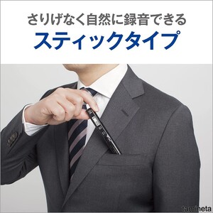 ペン型ボイスレコーダー ブラック 8GB ワンタッチ録音 USB 低ノイズ チェイサー スティック 目立たない パワハラ これで何かあれば問題ない