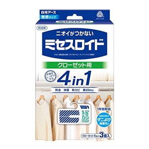 ミセスロイド クローゼット用 3個入 1年防虫