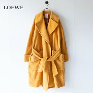 【LOEWE】ロエベ　ベルテッドコート　アンゴラ　カシゴラ　イエロー